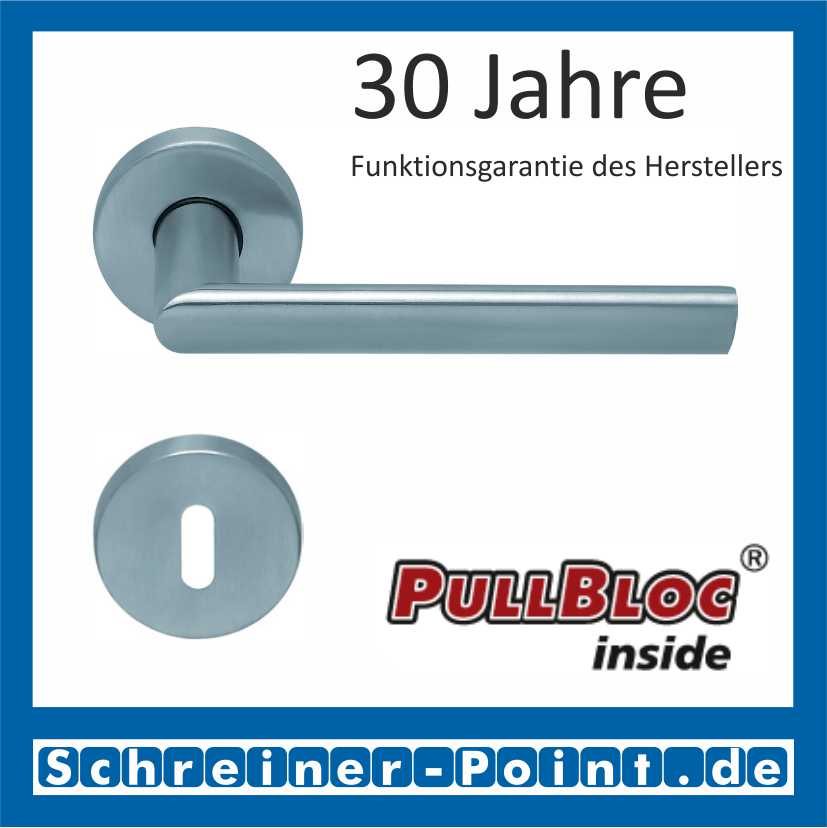 Scoop Jade II PullBloc Rundrosettengarnitur, Rosette Edelstahl matt